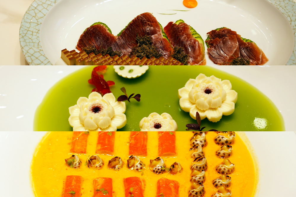 大觀樓長聯(lián)宴。從上至下依次為北走蜿蜒、九夏芙蓉、蟹嶼螺洲。供圖